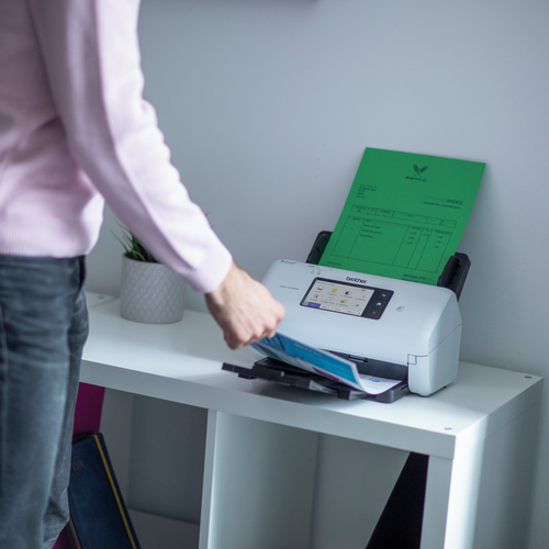 BROTHER Escaner profesional de alta velocidad con escaneado a doble cara automatico, tarjeta de red 
